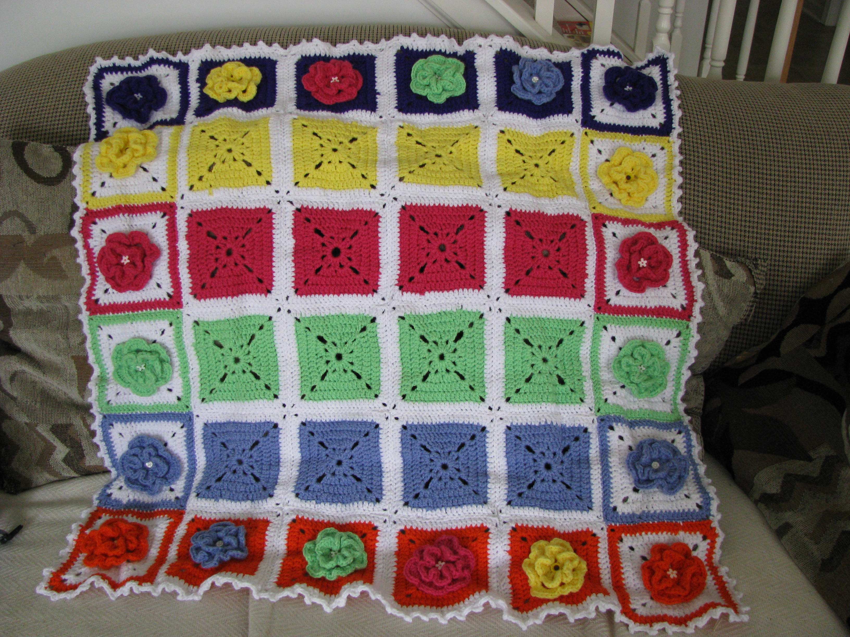 &quot;Billy Baby&quot; Newborn Collection - Granny Square Baby Blanket